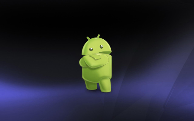 Green android dark room blue free wallpaper for desktop - medium preview image