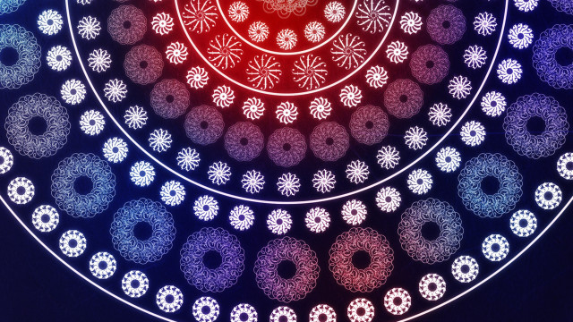 Generative abstract floral spirals kimono free wallpaper - medium preview image