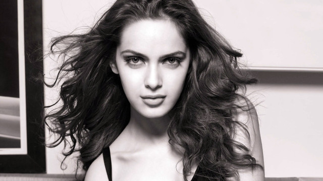 Woman longhair blackandwhite selfportrait promotional free wallpaper for desktop - medium preview image