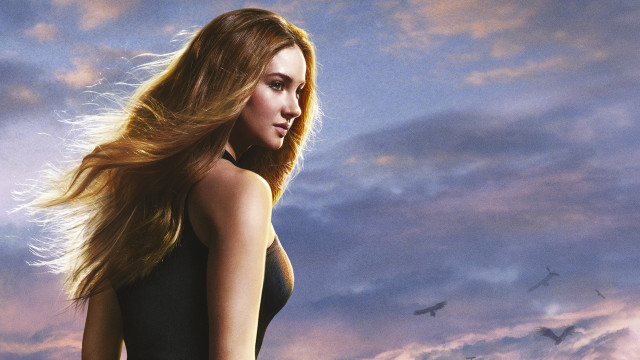 Woman clouds birds panfuturism poster free wallpaper - medium preview image