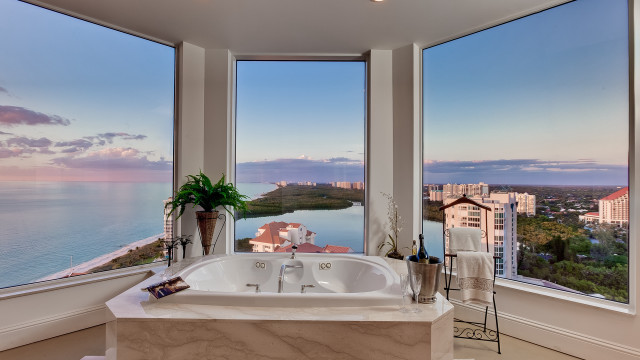 Large bathroom ocean view urban free wallpaper - medium preview image