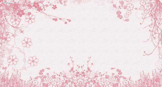 Pink white floral background border free wallpaper - medium preview image