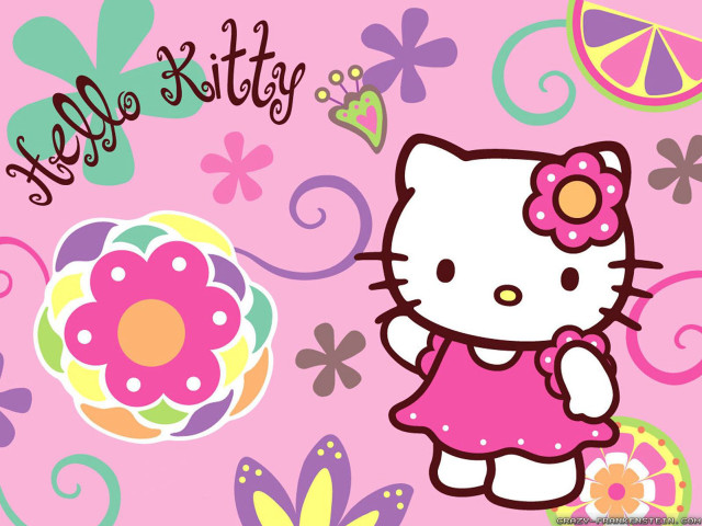 Hello kitty flower flowerpot wallpaper free wallpaper - medium preview image