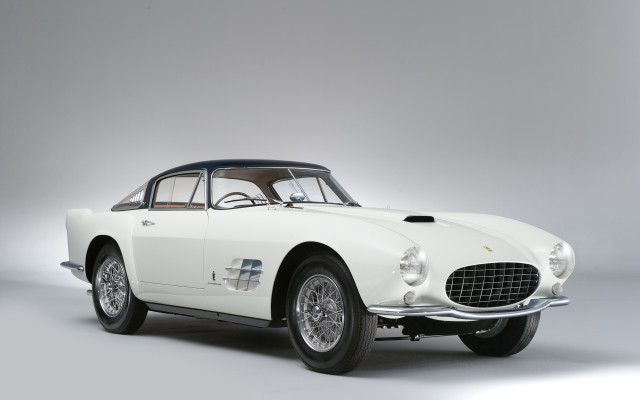 White sports car studio gray #3 free wallpaper - medium preview image
