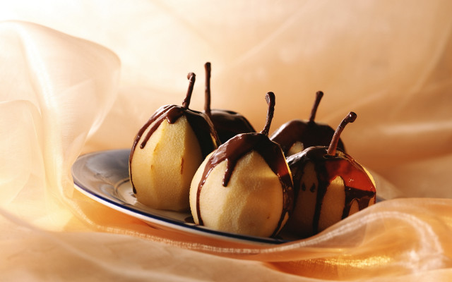 Chocolate apples still life rococo free wallpaper - medium preview image