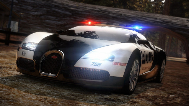 Police car driveway building tree free wallpaper - medium preview image