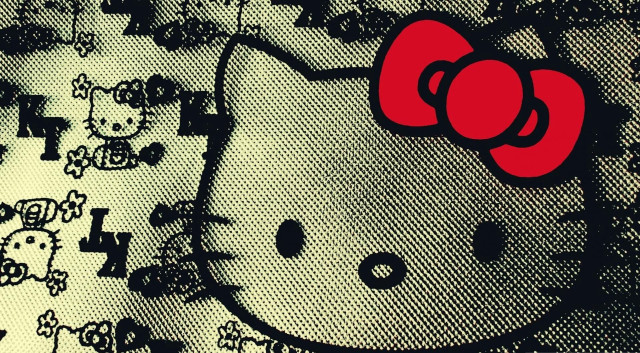 Hello kitty red bow black free wallpaper - medium preview image