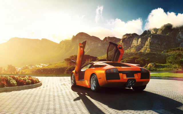 Car open doors windows mountain free wallpaper - medium preview image