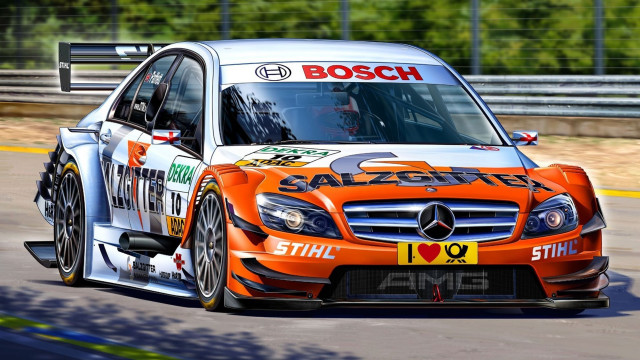 Mercedes benz racecar driving track free wallpaper - medium preview image