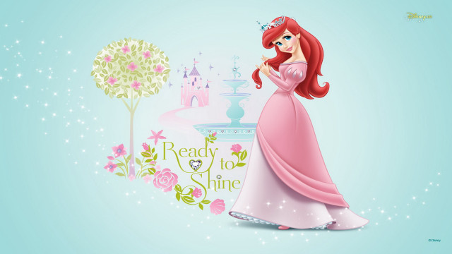Princess pink dress tree castle free wallpaper - medium preview image