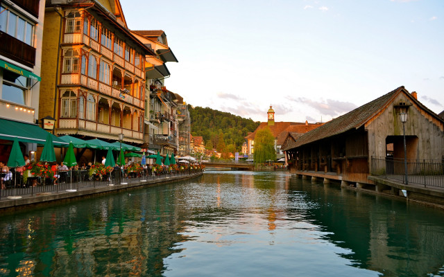 Florence engelbach city river clock free wallpaper - medium preview image