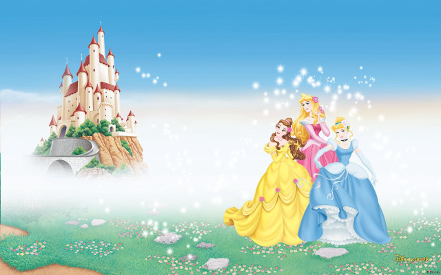 Princesses castle bridge group fantasy free wallpaper - medium preview image