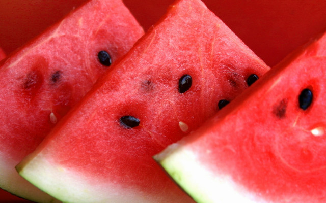 Watermelon slices bowl summer vibrancy free wallpaper - medium preview image