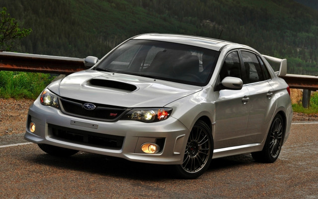 Silver car forest mountains digital free wallpaper - medium preview image