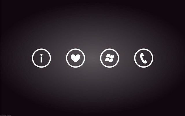 Black white phone heart gradient free wallpaper - medium preview image