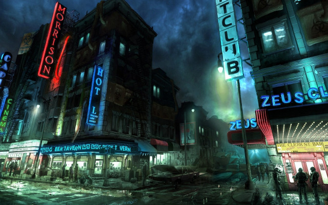 Neon cityscape night bridge tokyo free wallpaper - medium preview image