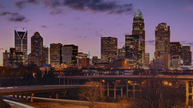 City skyline bridge highway mountain free wallpaper - medium preview image