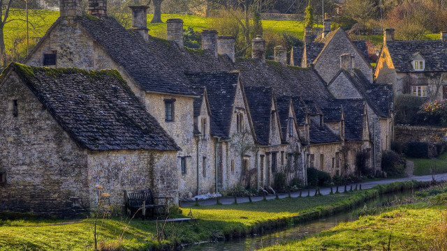 Medieval english architecture bridge river free wallpaper - medium preview image