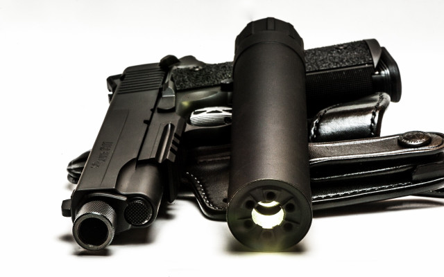 Flashlight gun black leather cobra free wallpaper - medium preview image