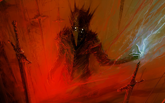 Demon sword red room dark free wallpaper - medium preview image