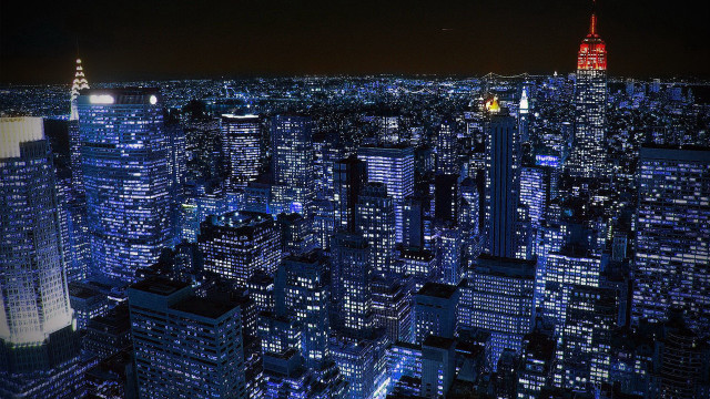 City lights night ferris wheel free wallpaper - medium preview image