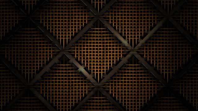 Black gold diamond honeycomb birdcage free wallpaper - medium preview image
