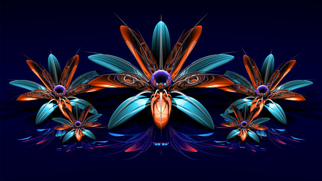 Blue butterfly insect wings digital free wallpaper - medium preview image