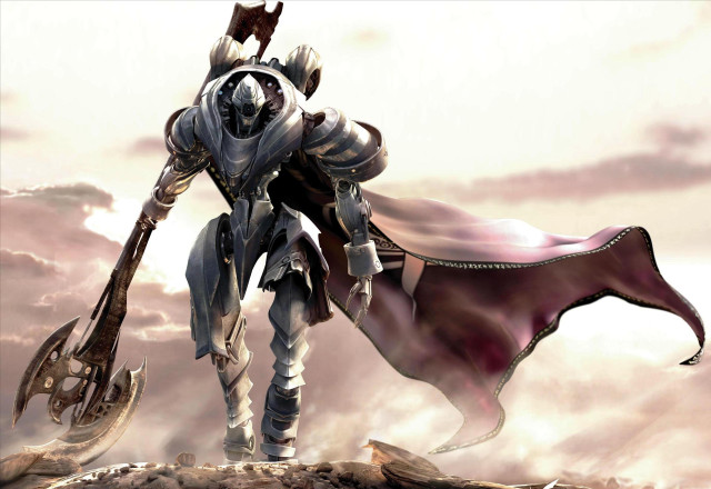 Knight giant axe hill sky free wallpaper - medium preview image