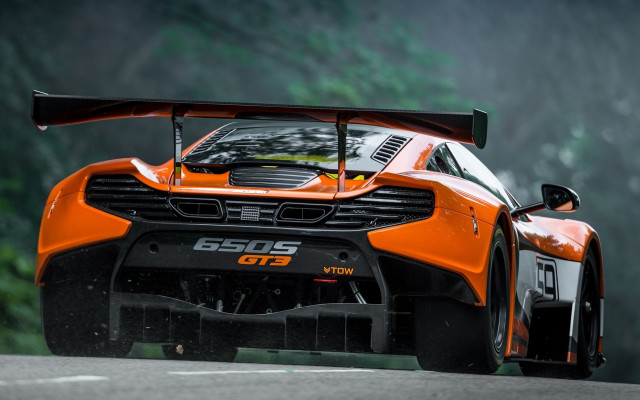 Orange sports car road trees #2 free wallpaper - medium preview image