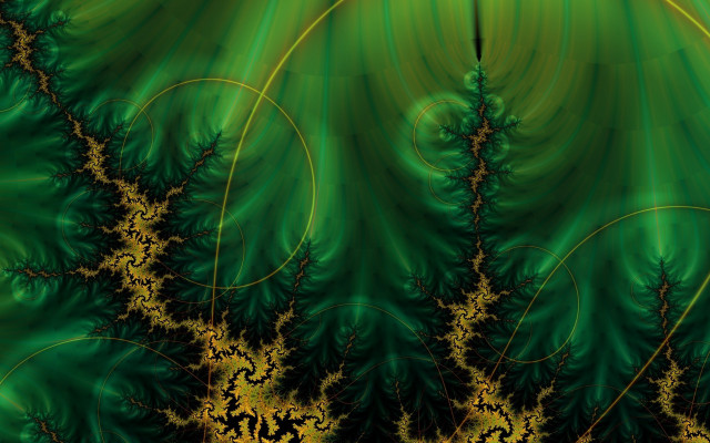 Green gold abstract swirly nature free wallpaper - medium preview image