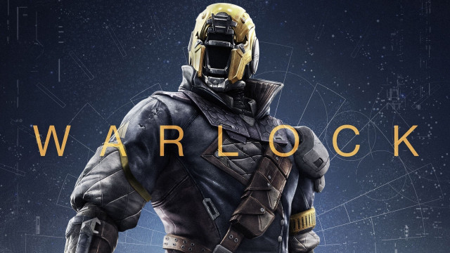 Warlock suit helmet sword gold free wallpaper - medium preview image