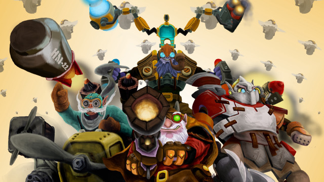 Animated characters yellow background league free wallpaper - medium preview image