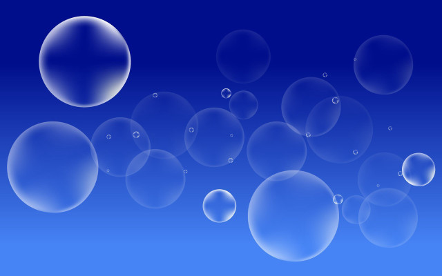Blue sky bubbles abstract digital free wallpaper for desktop - medium preview image