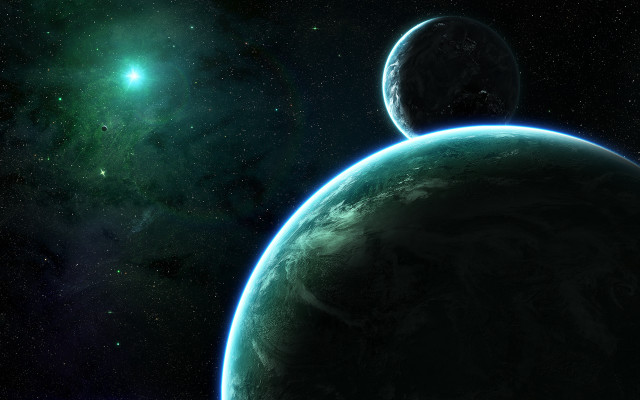 Space scene distant planet bright #2 free wallpaper - medium preview image