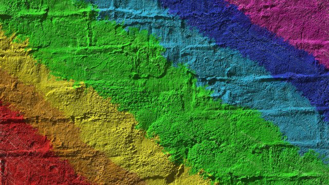 Rainbow brick wall abstract texture free wallpaper - medium preview image