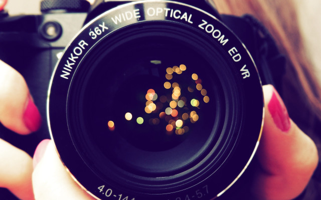 Person camera blurry tree art free wallpaper - medium preview image