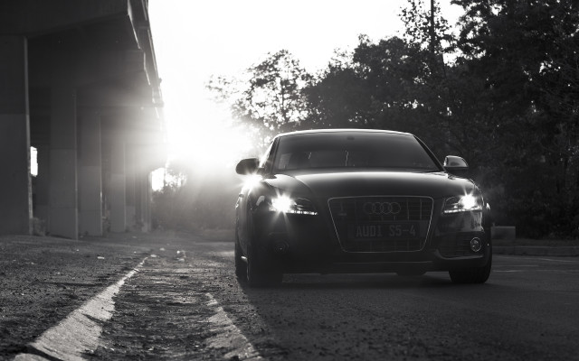 Car street building headlight night free wallpaper - medium preview image