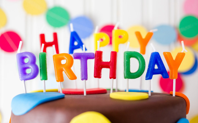 Birthday cake candles colorful icing free wallpaper - medium preview image