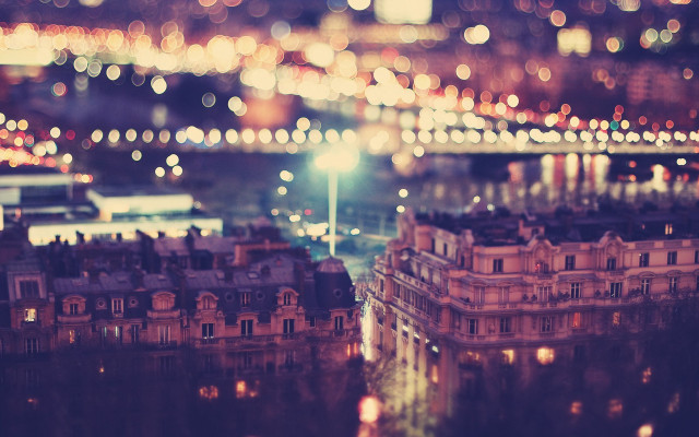 City lights reflection architecture ferriswheel free wallpaper - medium preview image