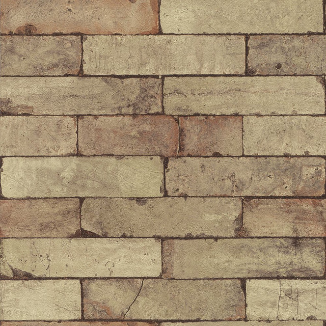 Brick wall pattern clock red free wallpaper - medium preview image