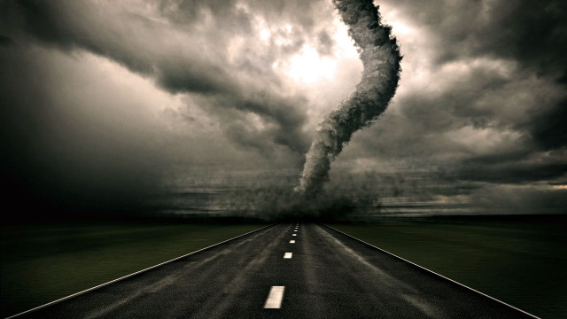 Long road large cloud smoke free wallpaper - medium preview image