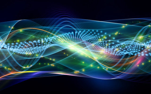 Wave light colors hologram volumetric free wallpaper for desktop - medium preview image