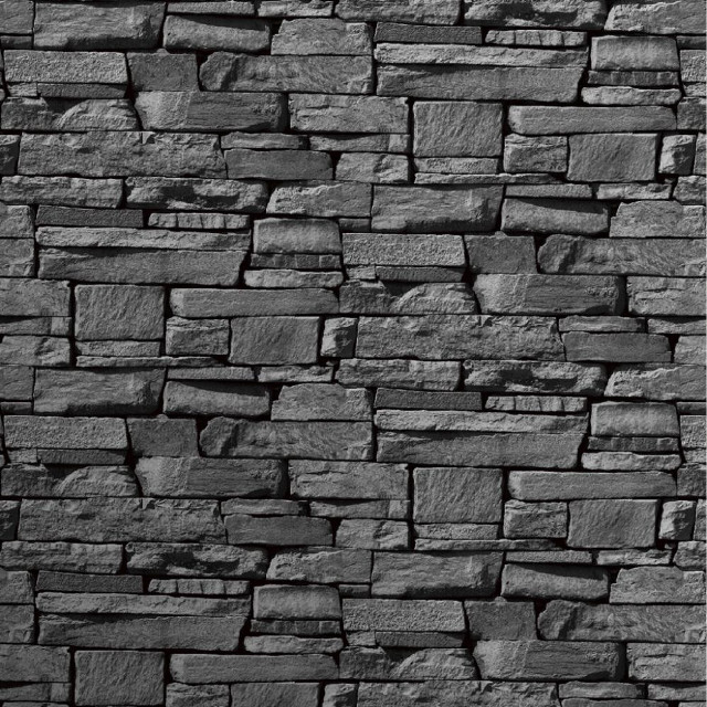 Stone wall black white border free wallpaper - medium preview image