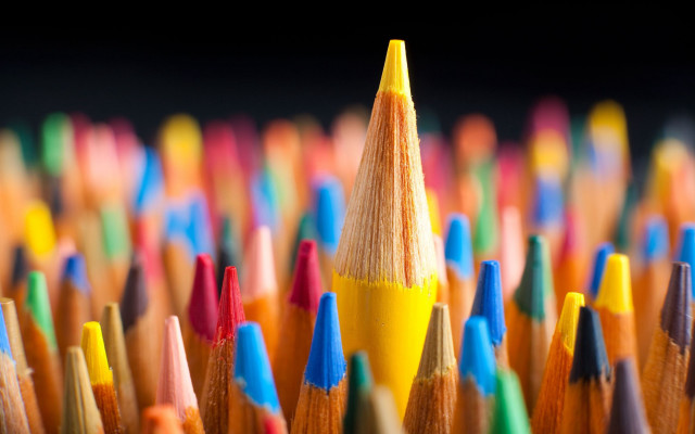 Colored pencils yellow center institutional #2 free wallpaper - medium preview image