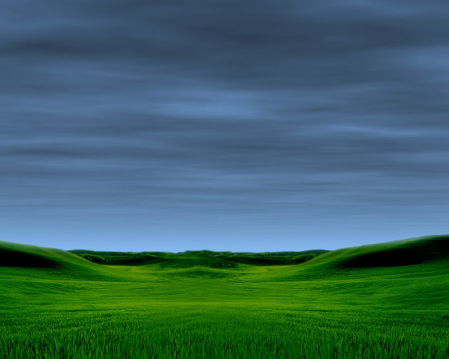 Green field blue sky clouds #35 free wallpaper - medium preview image