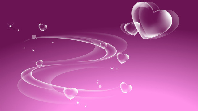 Pink background hearts bubbles purple free wallpaper - medium preview image