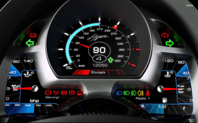 Speedometer digital display futurism smartphone free wallpaper - medium preview image