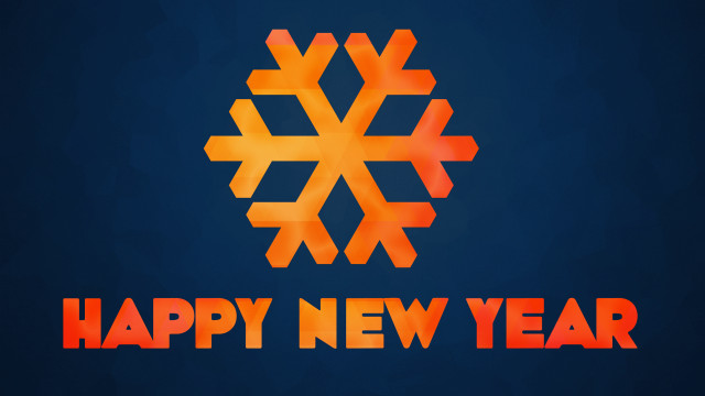 Happy new year snowflake blue free wallpaper - medium preview image
