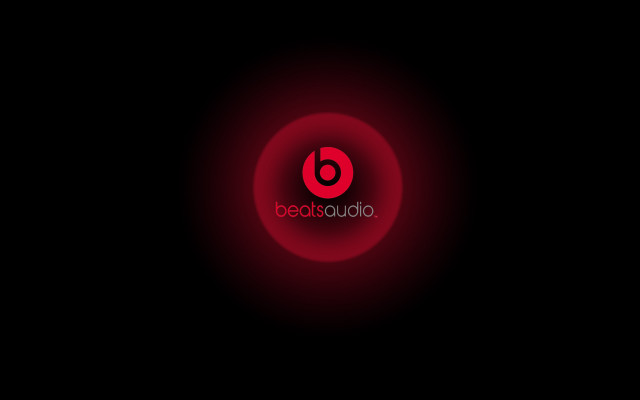 Red circle beatsourdio black background free wallpaper - medium preview image