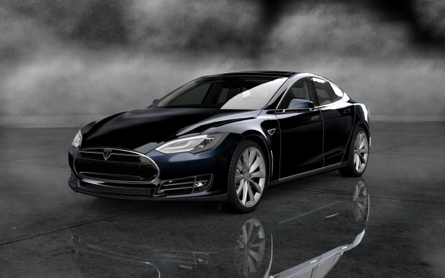 Black tesla reflection military vehicle free wallpaper - medium preview image